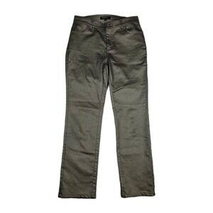 Lafayette 148 Pants Womens Size‎ 4 Green/Gray Coated Bottoms